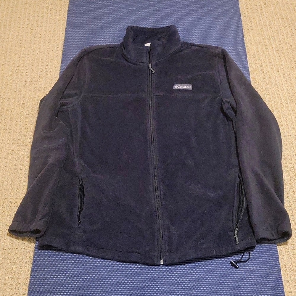 Columbia Black Long Sleeve Zip Up Fleece